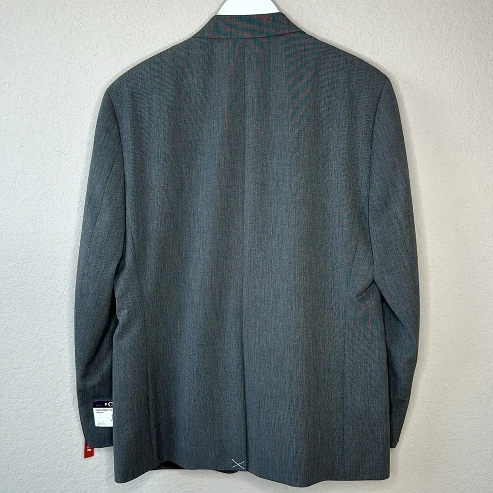 NWT Men's Chaps‎ Grey Stretch Performance Series Comfort Suit Pants Size 34 X 30